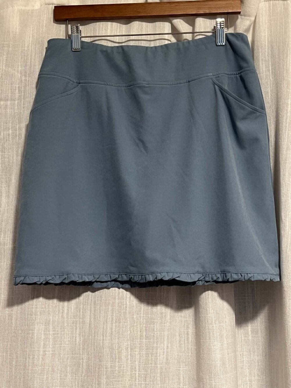 Ayreh Athletic Skort Ruffle Hem Blue/Grey Size M